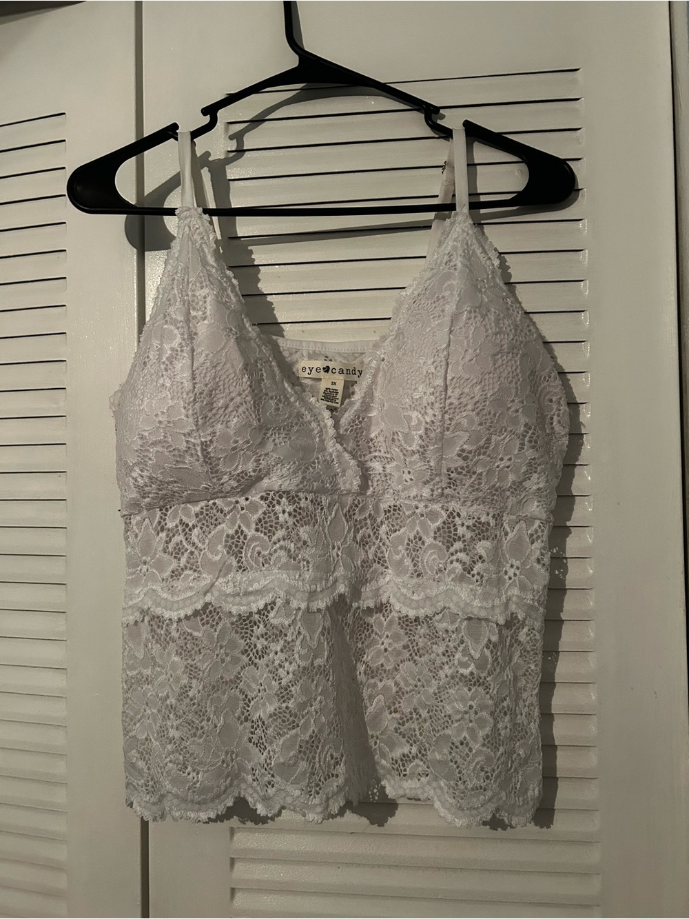 White Lace Bralette with Floral Crochet